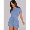 imageANRABESS Romper for Women Short Sleeve Summer Tshirt One Piece Jumpsuit Beach Vacation Travel Outfits 2025 Dressy ClothesBlue