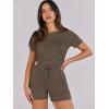 imageANRABESS Romper for Women Short Sleeve Summer Tshirt One Piece Jumpsuit Beach Vacation Travel Outfits 2025 Dressy ClothesBrown