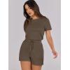 imageANRABESS Romper for Women Short Sleeve Summer Tshirt One Piece Jumpsuit Beach Vacation Travel Outfits 2025 Dressy ClothesBrown