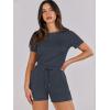 imageANRABESS Romper for Women Short Sleeve Summer Tshirt One Piece Jumpsuit Beach Vacation Travel Outfits 2025 Dressy ClothesDark Grey