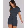 imageANRABESS Romper for Women Short Sleeve Summer Tshirt One Piece Jumpsuit Beach Vacation Travel Outfits 2025 Dressy ClothesDark Grey