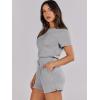 imageANRABESS Romper for Women Short Sleeve Summer Tshirt One Piece Jumpsuit Beach Vacation Travel Outfits 2025 Dressy ClothesLight Grey
