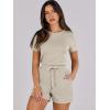 imageANRABESS Romper for Women Short Sleeve Summer Tshirt One Piece Jumpsuit Beach Vacation Travel Outfits 2025 Dressy ClothesLight Khaki