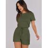 imageANRABESS Romper for Women Short Sleeve Summer Tshirt One Piece Jumpsuit Beach Vacation Travel Outfits 2025 Dressy ClothesOlive
