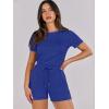 imageANRABESS Romper for Women Short Sleeve Summer Tshirt One Piece Jumpsuit Beach Vacation Travel Outfits 2025 Dressy ClothesRoyal Blue