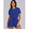 imageANRABESS Romper for Women Short Sleeve Summer Tshirt One Piece Jumpsuit Beach Vacation Travel Outfits 2025 Dressy ClothesRoyal Blue