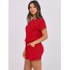 imageANRABESS Rompers for Women Summer 2025 Casual Dressy One Piece Tshirt Short Pants Jumpsuit Beach Vacation Outfit Clothes04 Red