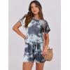 imageANRABESS Rompers for Women Summer 2025 Casual Dressy One Piece Tshirt Short Pants Jumpsuit Beach Vacation Outfit ClothesTie Dye Space Gray