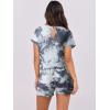 imageANRABESS Rompers for Women Summer 2025 Casual Dressy One Piece Tshirt Short Pants Jumpsuit Beach Vacation Outfit ClothesTie Dye Space Gray