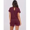 imageANRABESS Rompers for Women Summer 2025 Casual Dressy One Piece Tshirt Short Pants Jumpsuit Beach Vacation Outfit ClothesWine Red