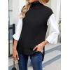 imageANRABESS Sweater Vest Women Turtleneck Sleeveless Loose Fit Pullover Knit Spilt Tank Tops 2025 Casual Trendy Fall OutfitsBlack