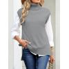 imageANRABESS Sweater Vest Women Turtleneck Sleeveless Loose Fit Pullover Knit Spilt Tank Tops 2025 Casual Trendy Fall OutfitsGrey