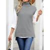 imageANRABESS Sweater Vest Women Turtleneck Sleeveless Loose Fit Pullover Knit Spilt Tank Tops 2025 Casual Trendy Fall OutfitsGrey