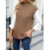 imageANRABESS Sweater Vest Women Turtleneck Sleeveless Loose Fit Pullover Knit Spilt Tank Tops 2025 Casual Trendy Fall OutfitsLight Camel