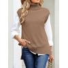 imageANRABESS Sweater Vest Women Turtleneck Sleeveless Loose Fit Pullover Knit Spilt Tank Tops 2025 Casual Trendy Fall OutfitsLight Camel