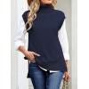 imageANRABESS Sweater Vest Women Turtleneck Sleeveless Loose Fit Pullover Knit Spilt Tank Tops 2025 Casual Trendy Fall OutfitsNavy Blue