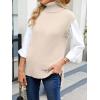 imageANRABESS Sweater Vest Women Turtleneck Sleeveless Loose Fit Pullover Knit Spilt Tank Tops 2025 Casual Trendy Fall OutfitsParchment