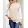 imageANRABESS Sweater Vest Women Turtleneck Sleeveless Loose Fit Pullover Knit Spilt Tank Tops 2025 Casual Trendy Fall OutfitsParchment