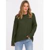 imageANRABESS Sweaters for Women 2025 Fall Long Sleeve Casual Loose Fit Knitted High Low Hem Basic Pullover Sweater TopsArmy Green