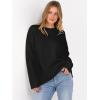 imageANRABESS Sweaters for Women 2025 Fall Long Sleeve Casual Loose Fit Knitted High Low Hem Basic Pullover Sweater TopsBlack