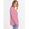 imageANRABESS Sweaters for Women 2025 Fall Long Sleeve Casual Loose Fit Knitted High Low Hem Basic Pullover Sweater TopsCoral Pink