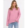 imageANRABESS Sweaters for Women 2025 Fall Long Sleeve Casual Loose Fit Knitted High Low Hem Basic Pullover Sweater TopsCoral Pink