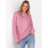 imageANRABESS Sweaters for Women 2025 Fall Long Sleeve Casual Loose Fit Knitted High Low Hem Basic Pullover Sweater TopsCoral Pink