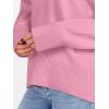 imageANRABESS Sweaters for Women 2025 Fall Long Sleeve Casual Loose Fit Knitted High Low Hem Basic Pullover Sweater TopsCoral Pink