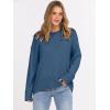 imageANRABESS Sweaters for Women 2025 Fall Long Sleeve Casual Loose Fit Knitted High Low Hem Basic Pullover Sweater TopsDark Blue