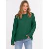 imageANRABESS Sweaters for Women 2025 Fall Long Sleeve Casual Loose Fit Knitted High Low Hem Basic Pullover Sweater TopsForest Green