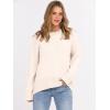imageANRABESS Sweaters for Women 2025 Fall Long Sleeve Casual Loose Fit Knitted High Low Hem Basic Pullover Sweater TopsLight Apricot