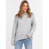 imageANRABESS Sweaters for Women 2025 Fall Long Sleeve Casual Loose Fit Knitted High Low Hem Basic Pullover Sweater TopsLight Grey