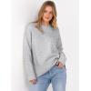 imageANRABESS Sweaters for Women 2025 Fall Long Sleeve Casual Loose Fit Knitted High Low Hem Basic Pullover Sweater TopsLight Grey