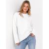 imageANRABESS Sweaters for Women 2025 Fall Long Sleeve Casual Loose Fit Knitted High Low Hem Basic Pullover Sweater TopsWhite