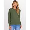 imageANRABESS Sweaters for Women 2025 Long Sleeve Crewneck Loose Fit Lightweight Knit Basic Fall Sweater OutfitsArmy Green