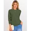imageANRABESS Sweaters for Women 2025 Long Sleeve Crewneck Loose Fit Lightweight Knit Basic Fall Sweater OutfitsArmy Green