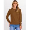imageANRABESS Sweaters for Women 2025 Long Sleeve Crewneck Loose Fit Lightweight Knit Basic Fall Sweater OutfitsBurnt Orange