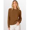 imageANRABESS Sweaters for Women 2025 Long Sleeve Crewneck Loose Fit Lightweight Knit Basic Fall Sweater OutfitsBurnt Orange