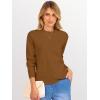 imageANRABESS Sweaters for Women 2025 Long Sleeve Crewneck Loose Fit Lightweight Knit Basic Fall Sweater OutfitsBurnt Orange