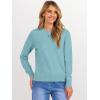 imageANRABESS Sweaters for Women 2025 Long Sleeve Crewneck Loose Fit Lightweight Knit Basic Fall Sweater OutfitsLight Blue