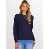 imageANRABESS Sweaters for Women 2025 Long Sleeve Crewneck Loose Fit Lightweight Knit Basic Fall Sweater OutfitsNavy Blue