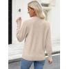 imageANRABESS Sweaters for Women Long Sleeve V Neck Shirts Business Casual Work Blouses 2025 Fall Loose Knit Pullover Sweater TopsAlmond