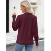 imageANRABESS Sweaters for Women Long Sleeve V Neck Shirts Business Casual Work Blouses 2025 Fall Loose Knit Pullover Sweater TopsBurgund