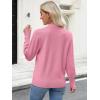 imageANRABESS Sweaters for Women Long Sleeve V Neck Shirts Business Casual Work Blouses 2025 Fall Loose Knit Pullover Sweater TopsCoral Pink