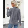 imageANRABESS Sweaters for Women Long Sleeve V Neck Shirts Business Casual Work Blouses 2025 Fall Loose Knit Pullover Sweater TopsDark Grey