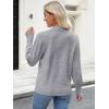 imageANRABESS Sweaters for Women Long Sleeve V Neck Shirts Business Casual Work Blouses 2025 Fall Loose Knit Pullover Sweater TopsLight Gray