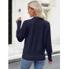 imageANRABESS Sweaters for Women Long Sleeve V Neck Shirts Business Casual Work Blouses 2025 Fall Loose Knit Pullover Sweater TopsNavy Blue