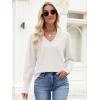 imageANRABESS Sweaters for Women Long Sleeve V Neck Shirts Business Casual Work Blouses 2025 Fall Loose Knit Pullover Sweater TopsWhite