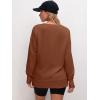 imageANRABESS Sweatshirts for Women 2025 Fall Long Sleeve Shirts Oversized Crewneck Lightweight Side Split Casual Pullover TopsBurnt Brown