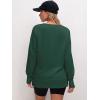 imageANRABESS Sweatshirts for Women 2025 Fall Long Sleeve Shirts Oversized Crewneck Lightweight Side Split Casual Pullover TopsForest Green